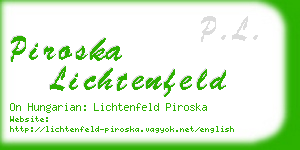 piroska lichtenfeld business card